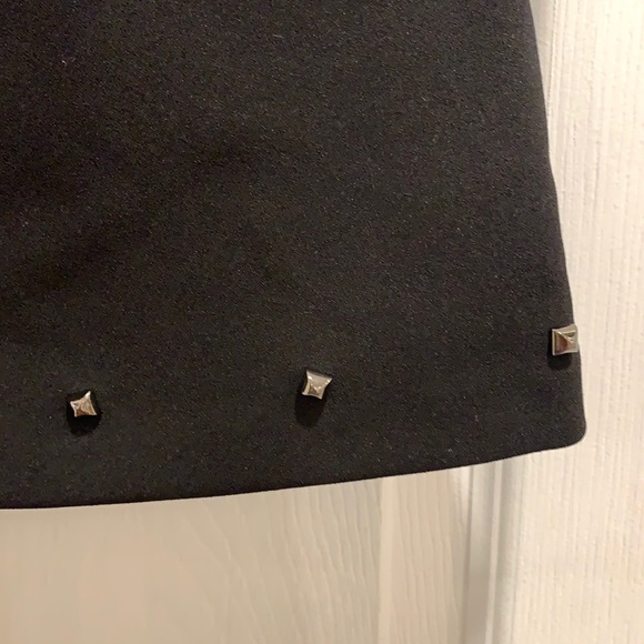 Zara Black Mini Mod Boxy Studded Skirt - Picture 9 of 12